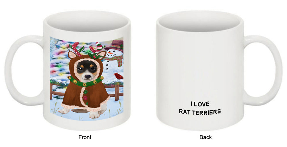 Christmas Gingerbread House Candyfest Rat Terrier Dog Coffee Mug MUG51889