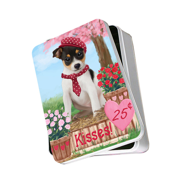 Rosie 25 Cent Kisses Rat Terrier Dog Photo Storage Tin PITN55942