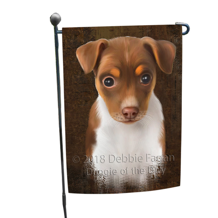 Rustic Rat Terrier Dog Garden Flag GFLG54533