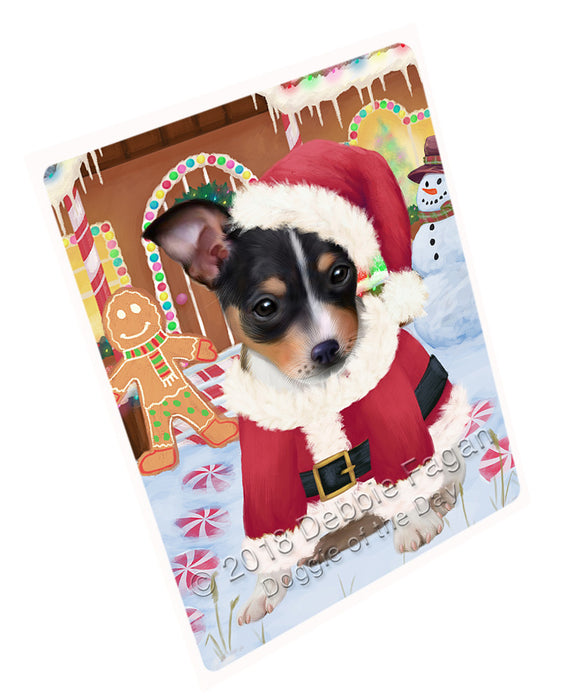 Christmas Gingerbread House Candyfest Rat Terrier Dog Blanket BLNKT127848