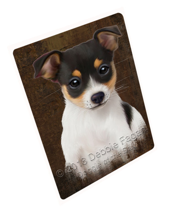 Rustic Rat Terrier Dog Large Refrigerator / Dishwasher Magnet RMAG87714