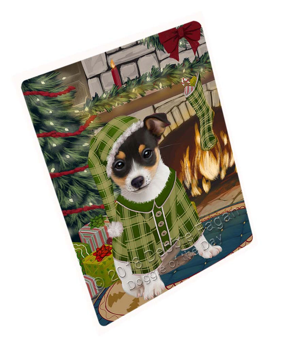 The Stocking was Hung Rat Terrier Dog Magnet MAG71865 (Small 5.5" x 4.25")