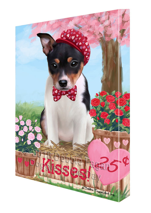 Rosie 25 Cent Kisses Rat Terrier Dog Canvas Print Wall Art Décor CVS126224