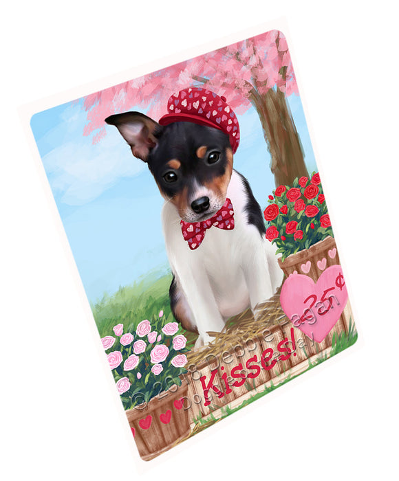 Rosie 25 Cent Kisses Rat Terrier Dog Large Refrigerator / Dishwasher Magnet RMAG98268