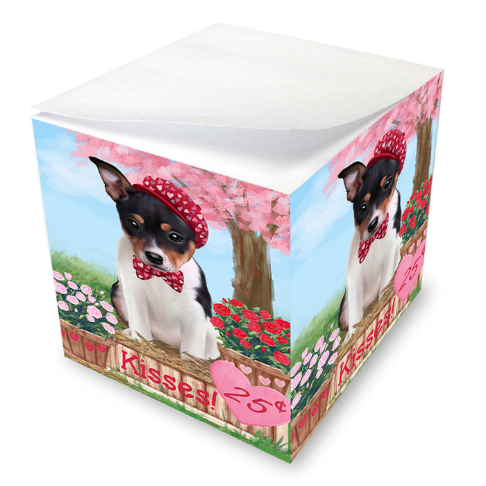 Rosie 25 Cent Kisses Rat Terrier Dog Note Cube NOC54072