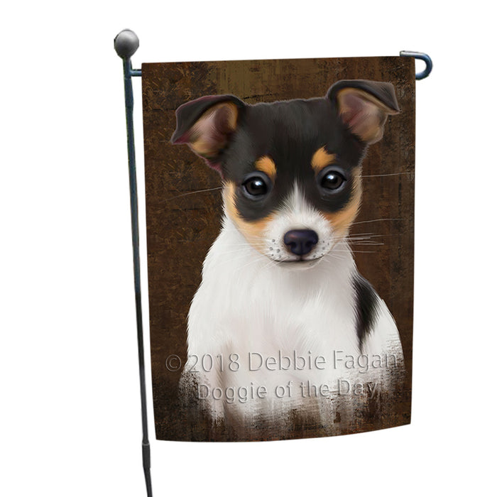Rustic Rat Terrier Dog Garden Flag GFLG54534
