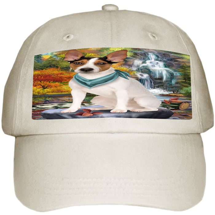 Scenic Waterfall Rat Terrier Dog Ball Hat Cap HAT59526