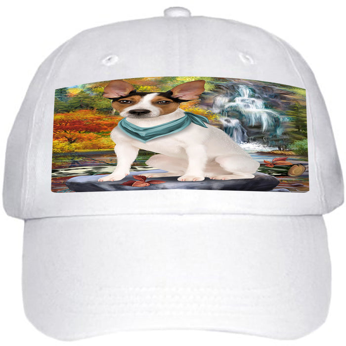 Scenic Waterfall Rat Terrier Dog Ball Hat Cap HAT59526