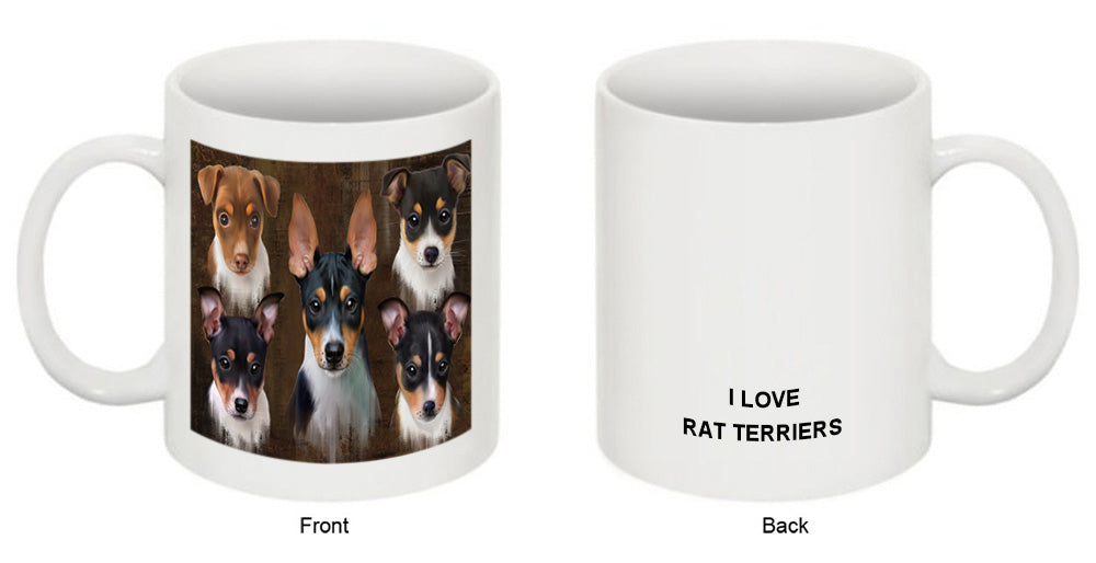 Rustic 5 Rat Terrier Dog Coffee Mug MUG49542