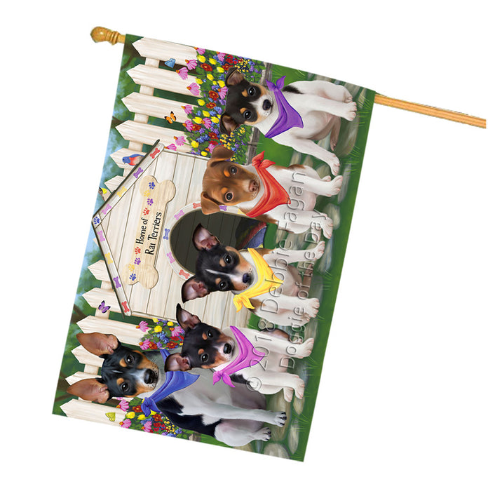 Spring Dog House Rat Terriers Dog House Flag FLG50214
