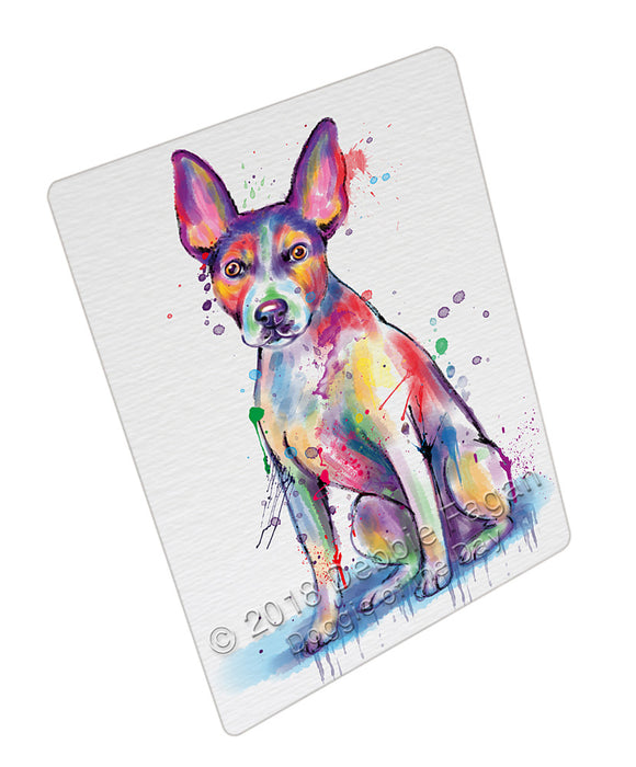Watercolor Rat Terrier Dog Mini Magnet MAG76678