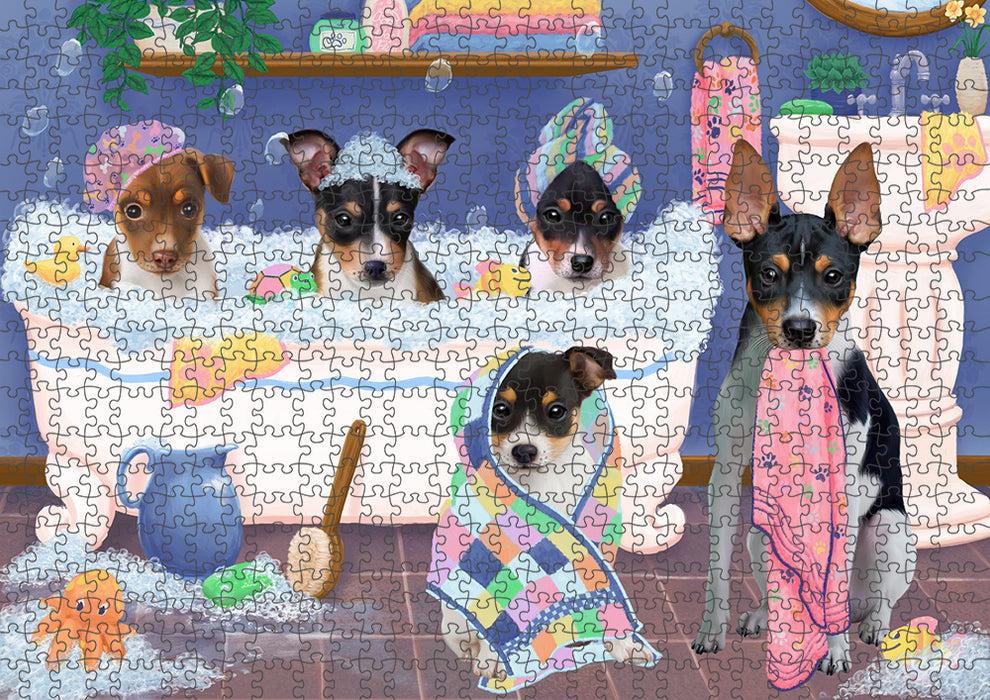 Rub A Dub Dogs In A Tub Rat Terriers Dog Puzzle  PUZL95448