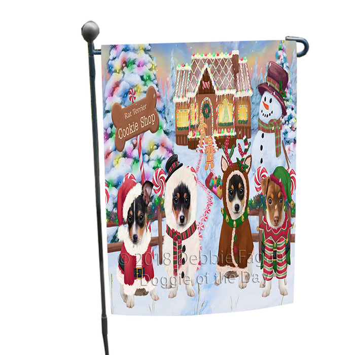 Holiday Gingerbread Cookie Shop Rat Terriers Dog Garden Flag GFLG57141