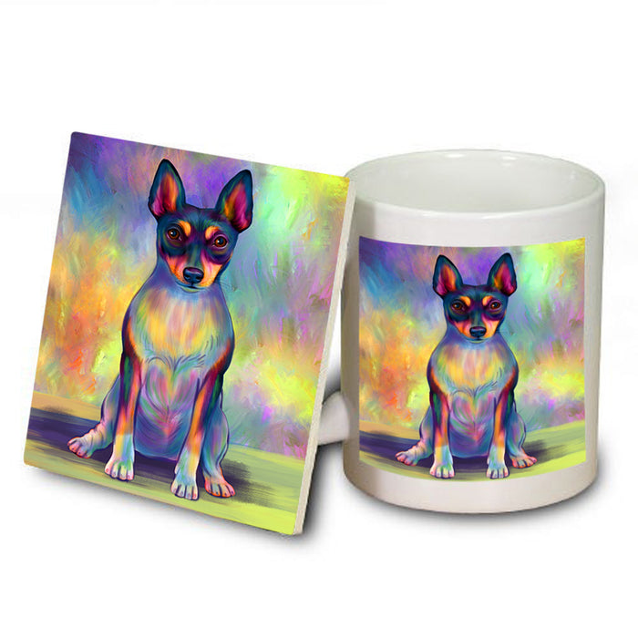 Paradise Wave Rat Terrier Dog Mug and Coaster Set MUC56719