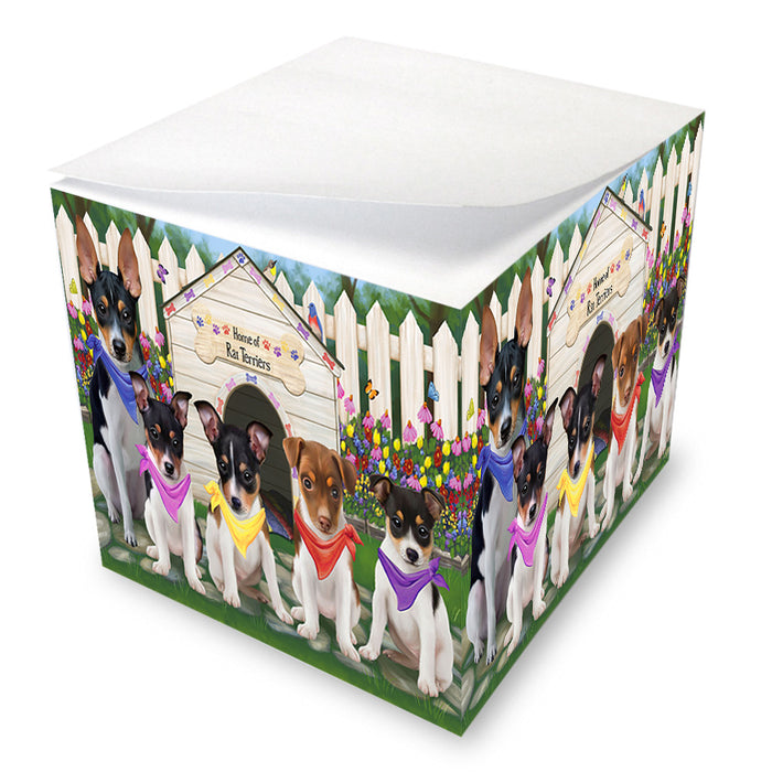 Spring Dog House Rat Terriers Dog Note Cube NOC50889