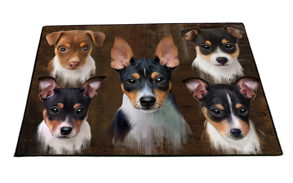 Rustic 5 Rat Terrier Dog Floormat FLMS54466