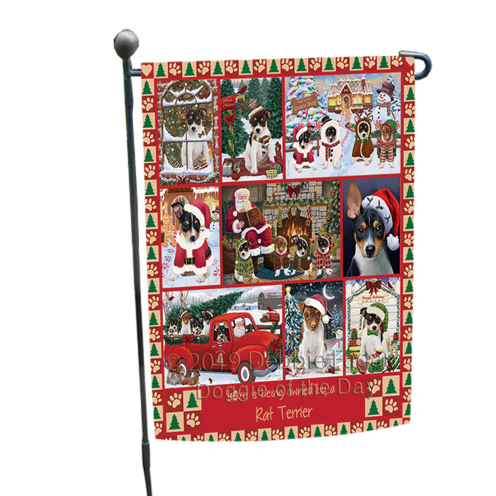 Love is Being Owned Christmas Rat Terrier Dogs Garden Flag GFLG65917