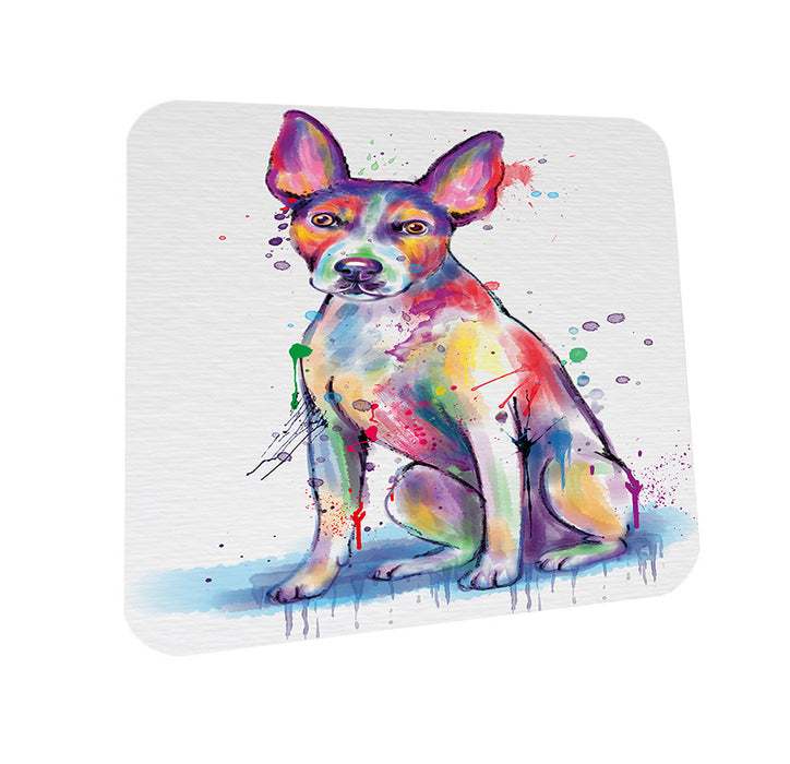 Watercolor Rat Terrier Dog Coasters Set of 4 CST57054