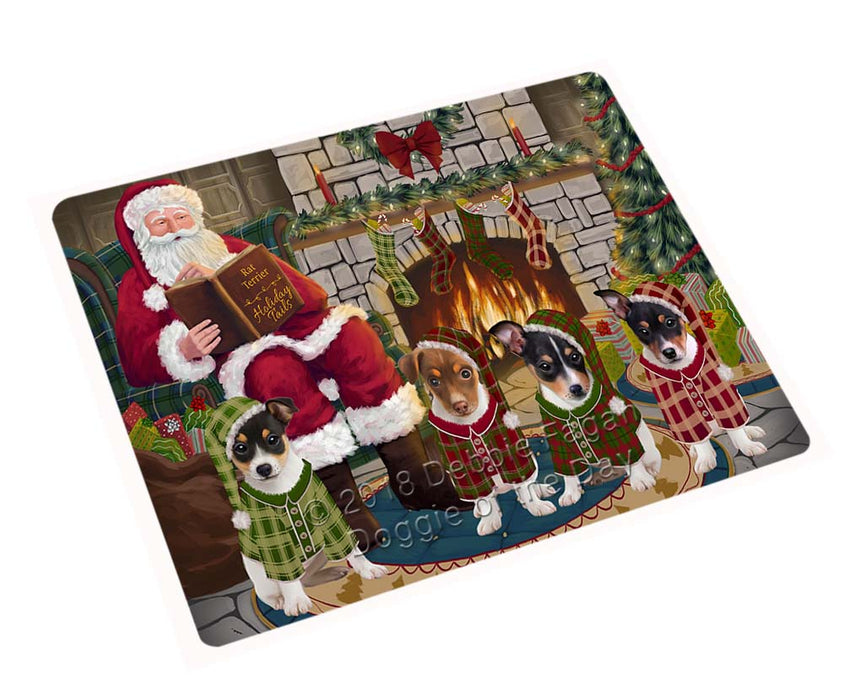 Christmas Cozy Holiday Tails Rat Terriers Dog Magnet MAG71274 (Small 5.5" x 4.25")