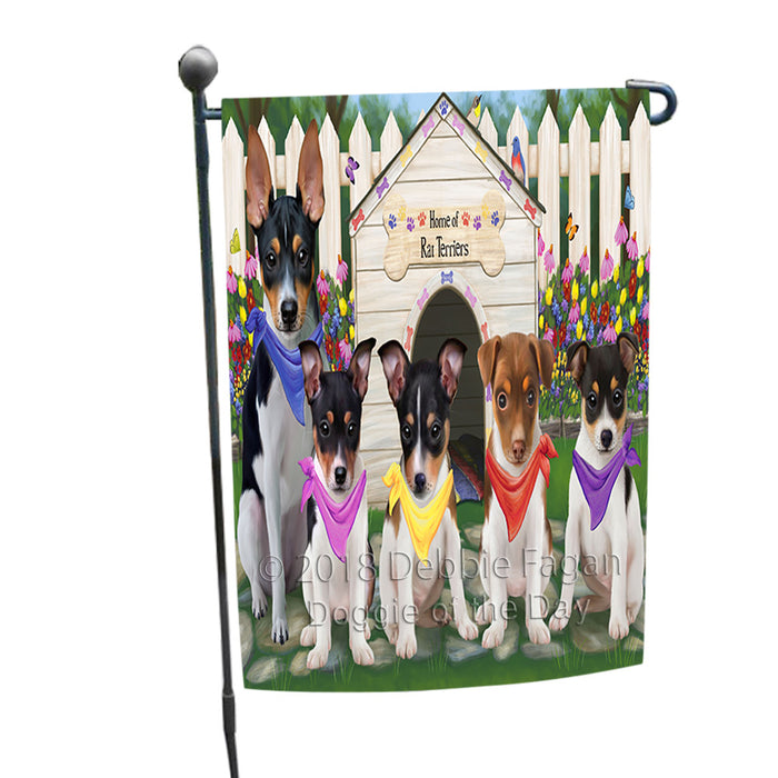 Spring Dog House Rat Terriers Dog Garden Flag GFLG50078