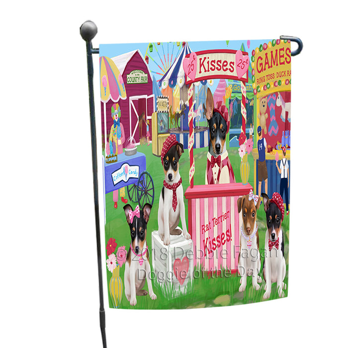 Carnival Kissing Booth Rat Terriers Dog Garden Flag GFLG56464