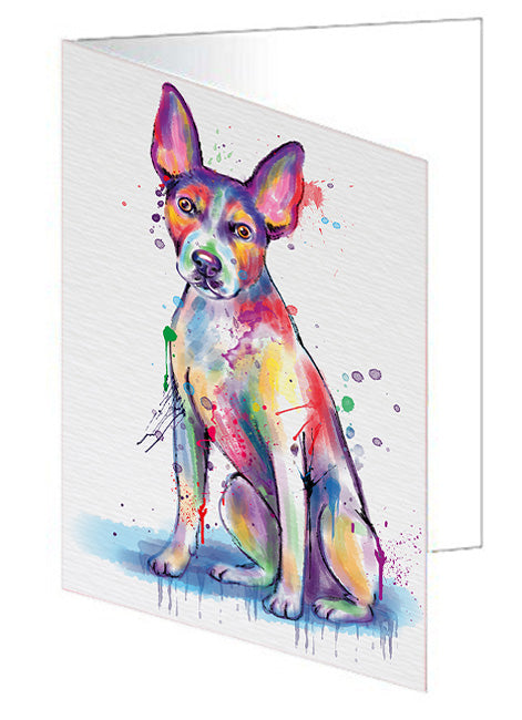 Watercolor Rat Terrier Dog Handmade Artwork Assorted Pets Greeting Cards and Note Cards with Envelopes for All Occasions and Holiday Seasons GCD76802