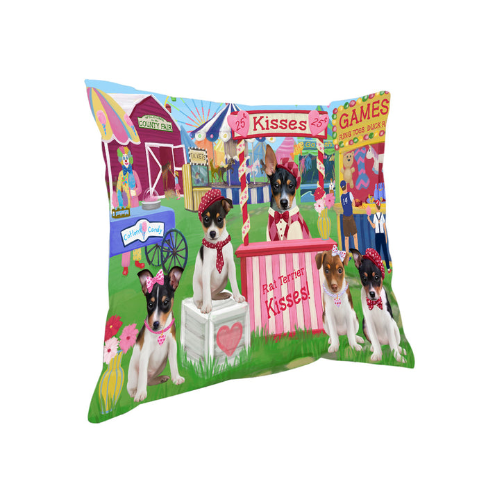 Carnival Kissing Booth Rat Terriers Dog Pillow PIL77956