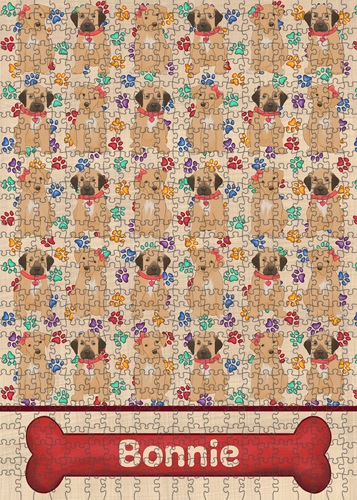 Rainbow Paw Print Rhodesian Ridgeback Dogs Puzzle  PUZL97960