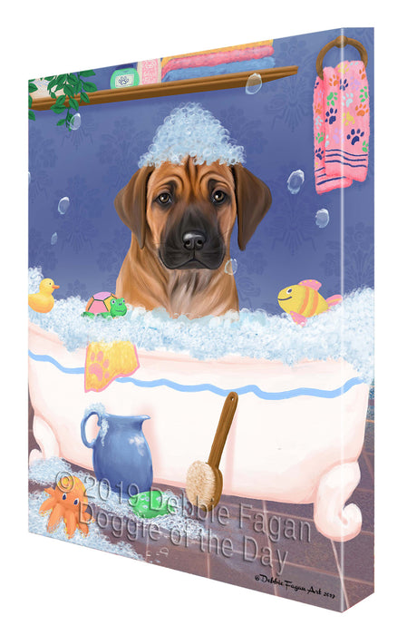 Rub A Dub Dog In A Tub Rhodesian Ridgeback Dog Canvas Print Wall Art Décor CVS143351