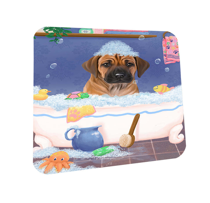Rub A Dub Dog In A Tub Rhodesian Ridgeback Dog Coasters Set of 4 CST57385