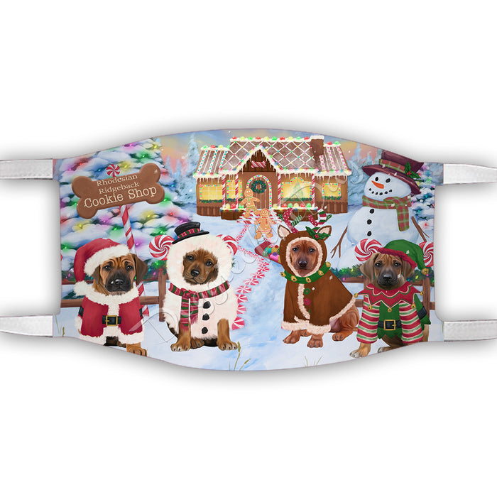 Holiday Gingerbread Cookie Rhodesian Ridgeback Dogs Shop Face Mask FM48922