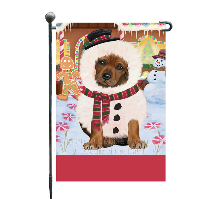 Personalized Gingerbread Candyfest Rhodesian Ridgeback Dog Custom Garden Flag GFLG64141