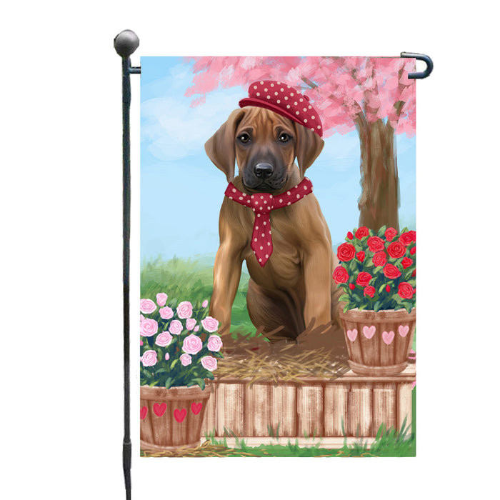 Personalized Rosie 25 Cent Kisses Rhodesian Ridgeback Dog Custom Garden Flag GFLG64776