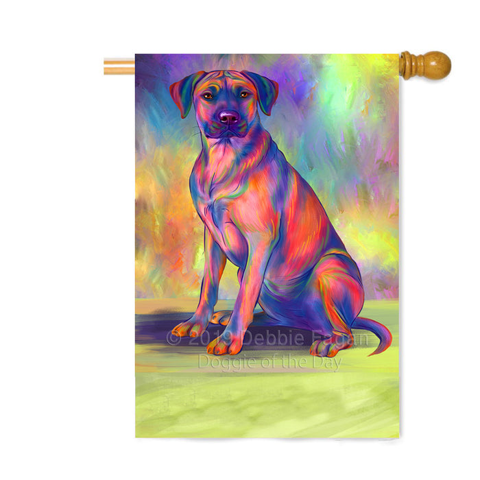 Personalized Paradise Wave Rhodesian Ridgeback Dog Custom House Flag FLG-DOTD-A60123