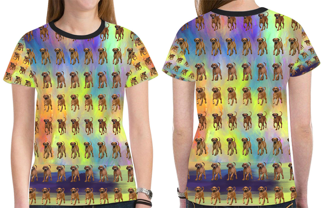 Paradise Wave Rhodesian Ridgeback Dogs All Over Print Mesh Women's T-shirt