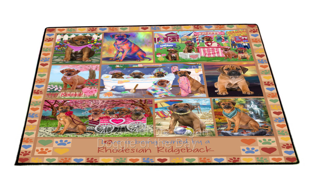 Love is Being Owned Rhodesian Ridgeback Dog Beige Floormat FLMS55162