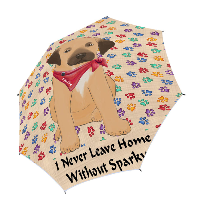 Custom Pet Name Personalized I never Leave Home Rhodesian Ridgeback Dog Semi-Automatic Foldable Umbrella