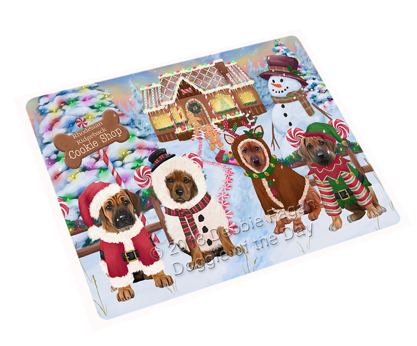 Holiday Gingerbread Cookie Shop Rhodesian Ridgebacks Dog Magnet MAG74679 (Small 5.5" x 4.25")