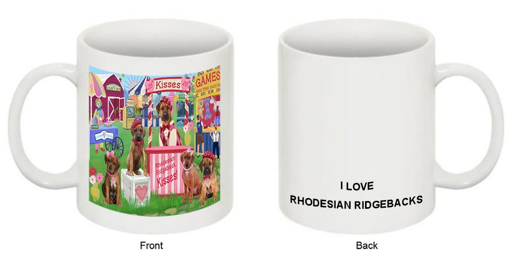 Carnival Kissing Booth Rhodesian Ridgebacks Dog Coffee Mug MUG51315