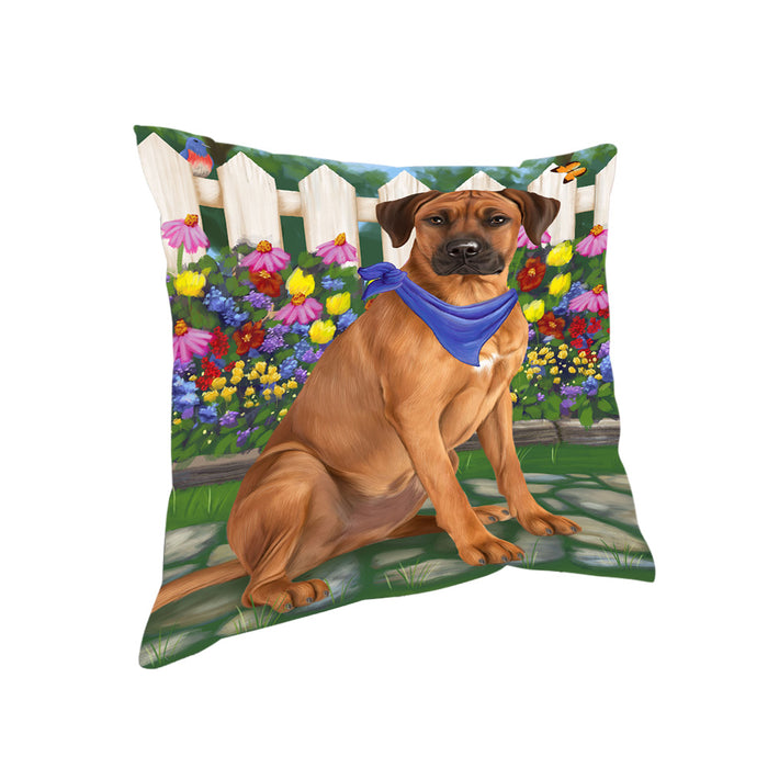 Spring Floral Rhodesian Ridgeback Dog Pillow PIL56952