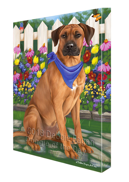 Spring Floral Rhodesian Ridgeback Dog Canvas Wall Art CVS68218