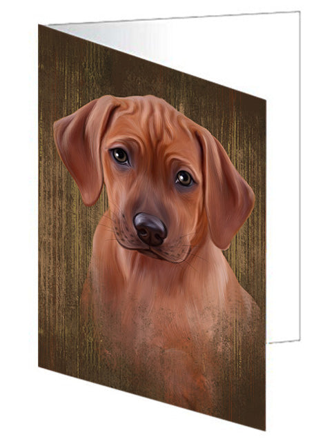 Rustic Rhodesian Ridgeback Dog Handmade Artwork Assorted Pets Greeting Cards and Note Cards with Envelopes for All Occasions and Holiday Seasons GCD55427