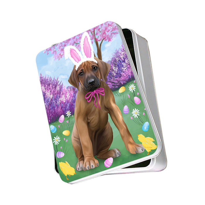 Rhodesian Ridgeback Dog Easter Holiday Photo Storage Tin PITN49235