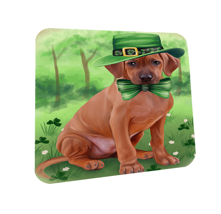 St. Patricks Day Irish Portrait Rhodesian Ridgeback Dog Coasters Set of 4 CST49328