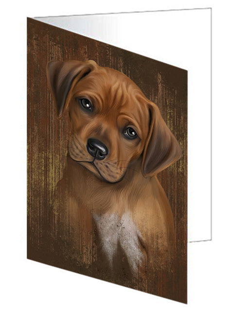 Rustic Rhodesian Ridgeback Dog Handmade Artwork Assorted Pets Greeting Cards and Note Cards with Envelopes for All Occasions and Holiday Seasons GCD55436