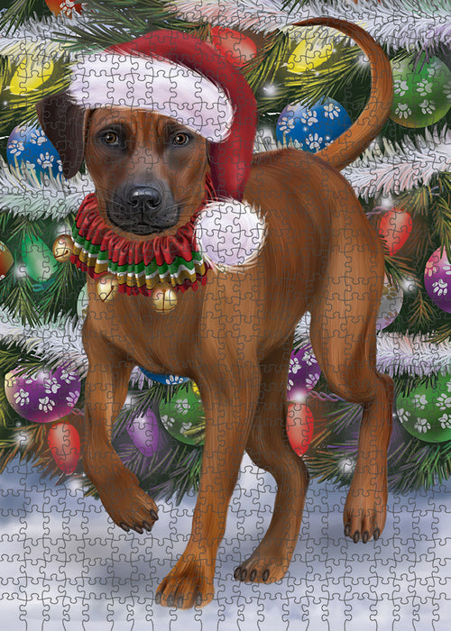 Trotting in the Snow Rhodesian Ridgeback Dog Puzzle  PUZL94844