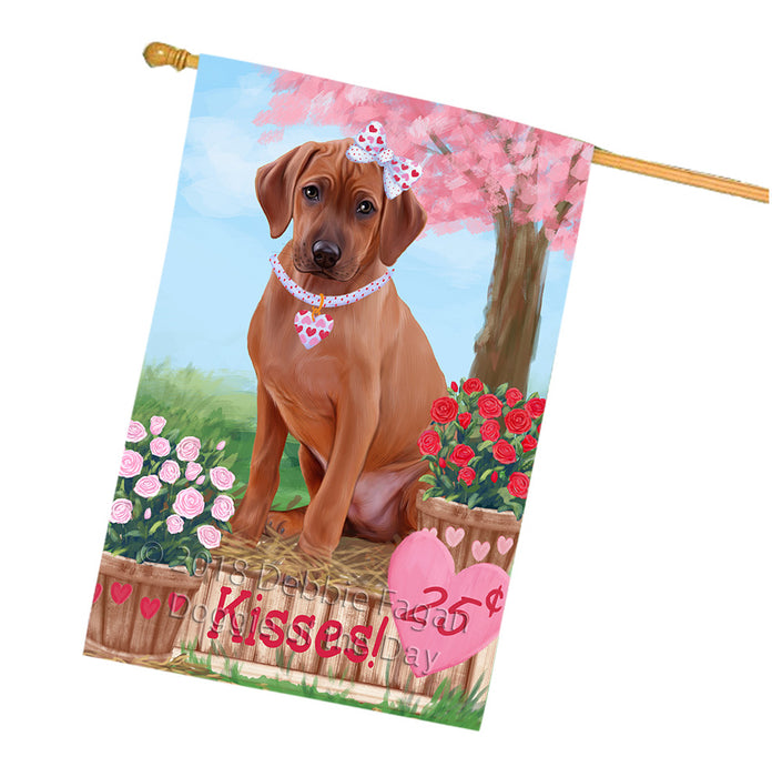 Rosie 25 Cent Kisses Rhodesian Ridgeback Dog House Flag FLG56685