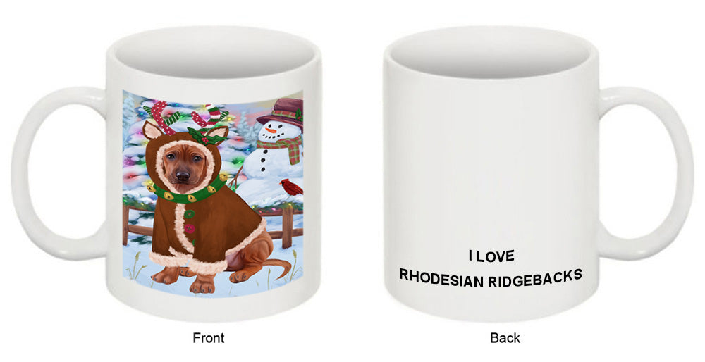 Christmas Gingerbread House Candyfest Rhodesian Ridgeback Dog Coffee Mug MUG51893