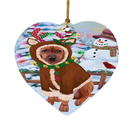 Christmas Gingerbread House Candyfest Rhodesian Ridgeback Dog Heart Christmas Ornament HPOR56851