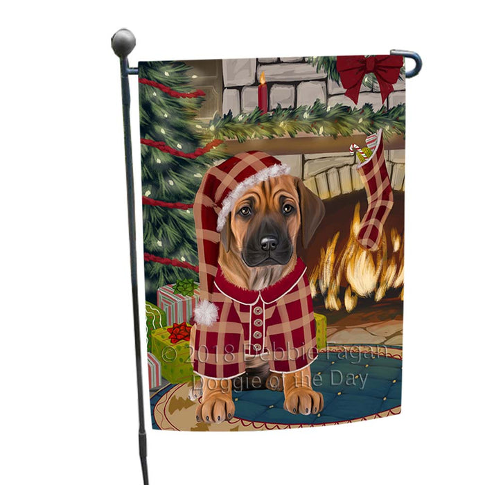 The Stocking was Hung Rhodesian Ridgeback Dog Garden Flag GFLG55872